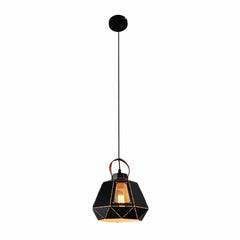 Esagono Pod Lantern Black or White Pendant Ceiling Light E27