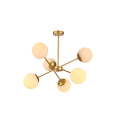 Gold Sputnik Metal Opal Globe Glass Modern Ceiling Light E27 Fittings