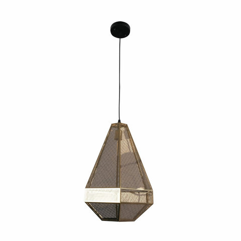Gold Metal Polyhedral Pendant Ceiling Light E27