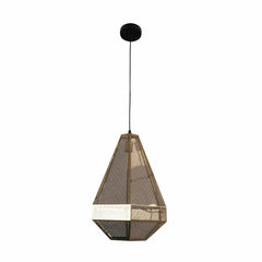 Gold Metal Polyhedral Pendant Ceiling Light E27
