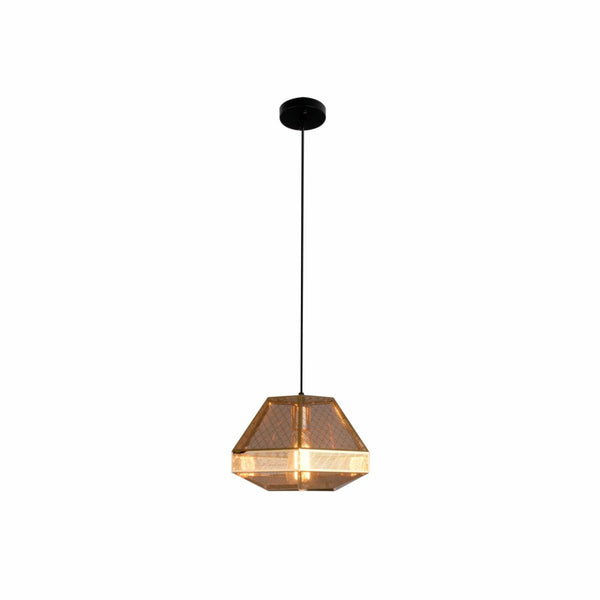 Gold Metal Polyhedral Pendant Ceiling Light E27