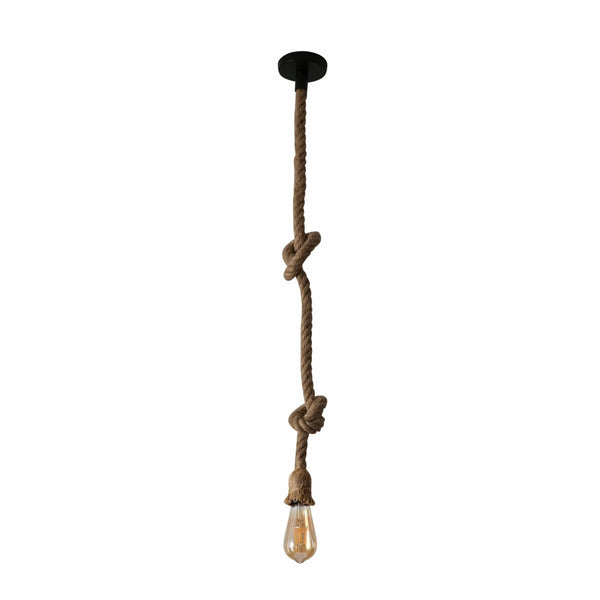 Farmhouse Rustic Hemp Rope Pendant Ceiling Light E27 Fitting
