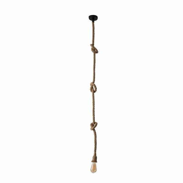 Farmhouse Rustic Hemp Rope Pendant Ceiling Light E27 Fitting