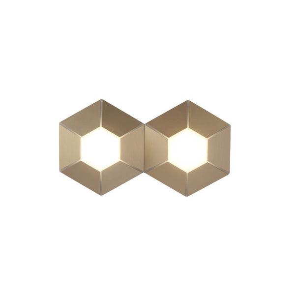 Honeycomb Gold Opal Contemporary Modern Wall Light 4000K Natural Cool White