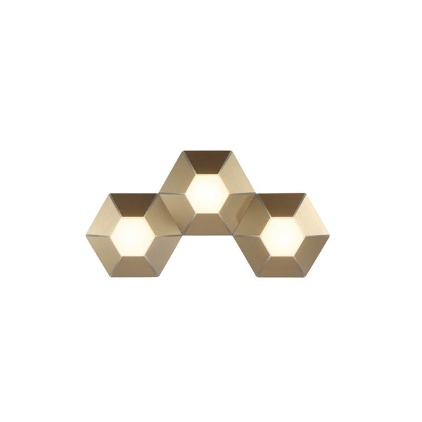 Honeycomb Gold Opal Contemporary Modern Wall Light 4000K Natural Cool White