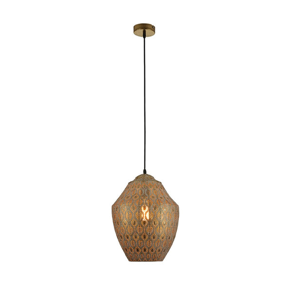 Antique Brass or Brown Gold Moroccan Style Dome Pendant Ceiling Light E27