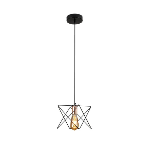 Black Metal Caged Island Chandelier Pendant Ceiling Light E27