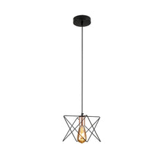 Black Metal Caged Island Chandelier Pendant Ceiling Light E27
