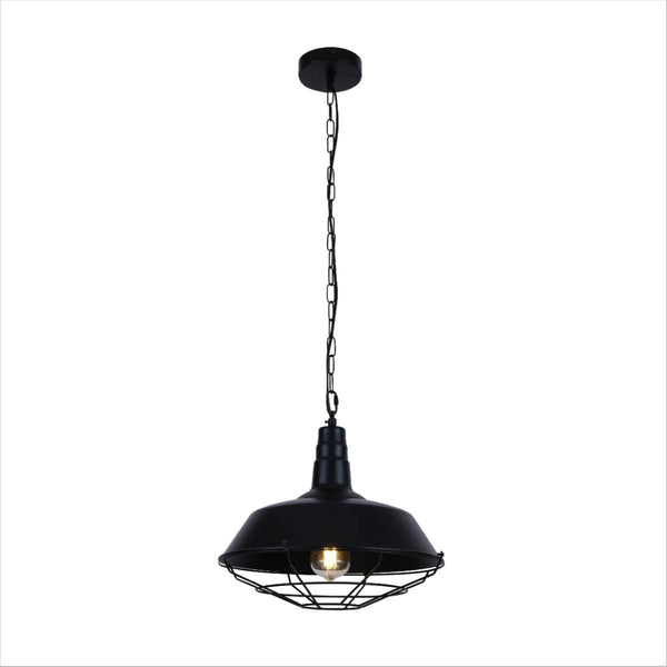 Step Industrial Caged Metal Ceiling Pendant Light E27 Fitting