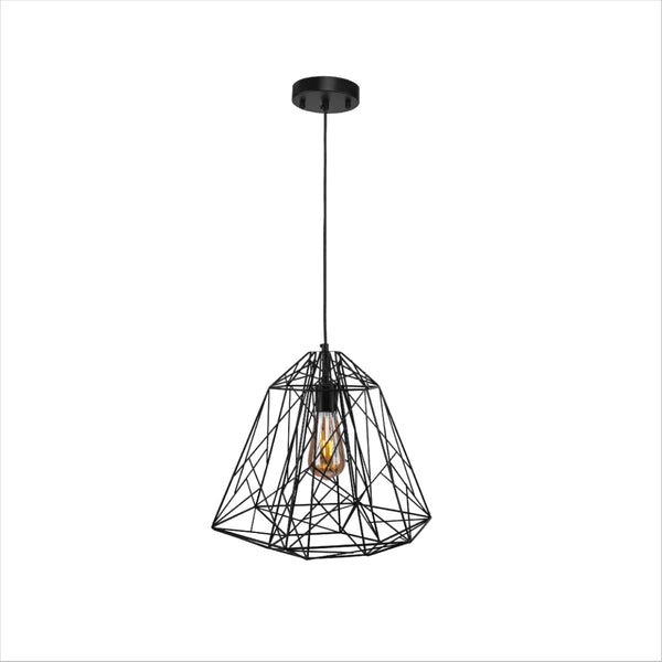 Black Geometric Wireframe Pendant Ceiling Light