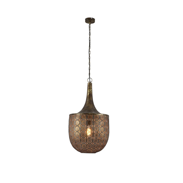 Antique Brass or Brown Gold Moroccan Style Dome Pendant Ceiling Light E27