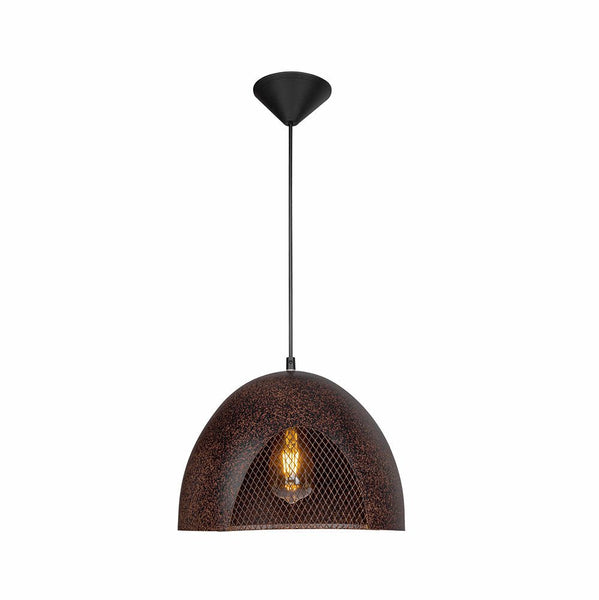 Rusty Brown Metal Dome Pendant Ceiling Light E27