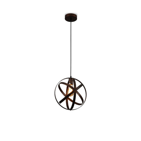 Orbital Metal Caged Globe Pendant Ceiling Light E27