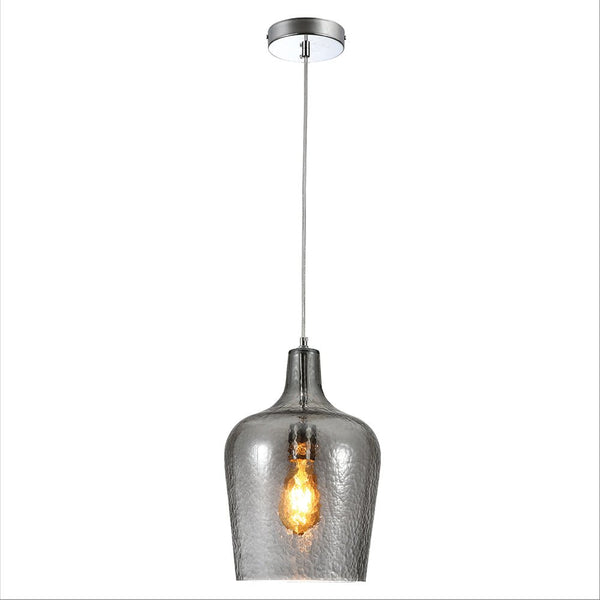 Vase Silhouette Textured Schoolhouse Pendant Ceiling Light