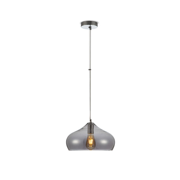 Smoky Glass India Dome Globe Pendant Ceiling Light E27