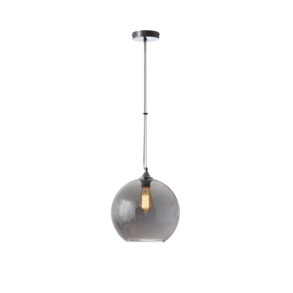 Smoky Glass India Dome Globe Pendant Ceiling Light E27