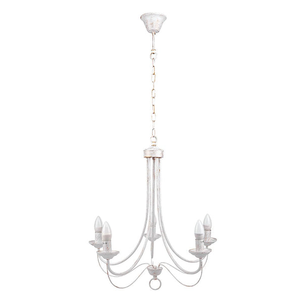 TEKLED
Gold Brushed White Rice Minimalist Arm Candle Ceiling Chandelier Light - 3, 5 or 8 Candle.