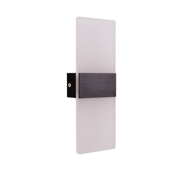 LED Dark Wood Metal Acrylic Wall Light 4W Cool White 4000K
