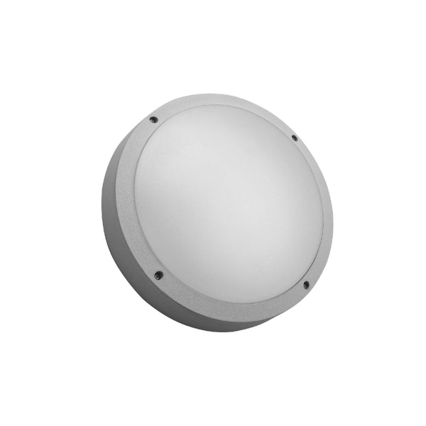 Fool Moon Eyelid LED Diecast Aluminium Round Wall Lamp 20W Cool White 4000K IP54 Grey 275mm