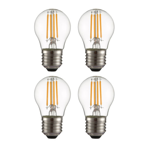 LED Dimmable Filament G45 Golf Ball Bulb E27 Edison Screw 4W Pack of 4 Warm White