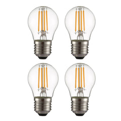 LED Dimmable Filament G45 Golf Ball Bulb E27 Edison Screw 4W Pack of 4 Warm White