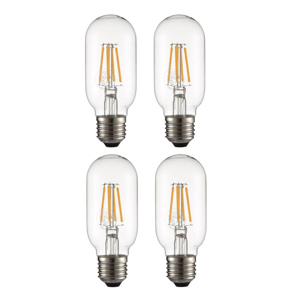 TEKLED
LED Dimmable Filament T45 T30 Tubular Bulb E27 Edison Screw 4W Pack of 4 Warm White - 110 mm.