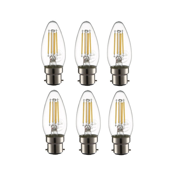 LED Filament C35 Candle Bulb B22 Bayonet Cap 4W