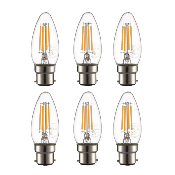 LED Filament C35 Candle Bulb B22 Bayonet Cap 4W