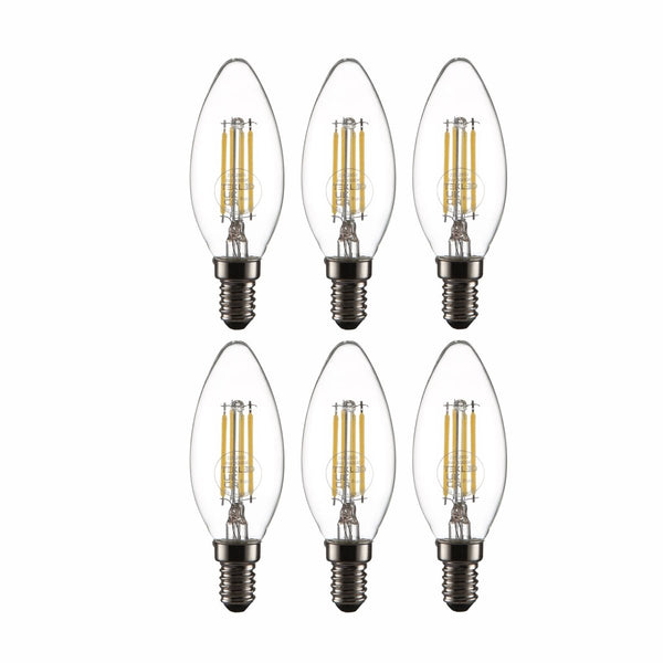 LED Filament C35 Candle Bulb E14 Small Edison Screw 4W