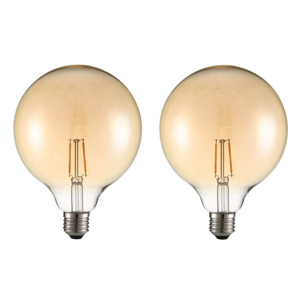 LED Filament Globe Bulb E27 Edison Screw Warm White 2400K