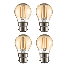 LED Filament G45 Golf Ball Bulb B22 Bayonet Cap Warm White 2400K