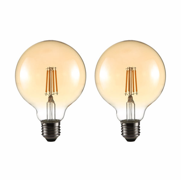 LED Filament Globe Bulb E27 Edison Screw Warm White 2400K
