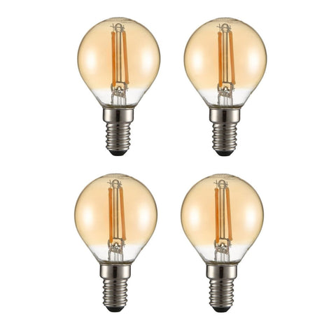 TEKLED
LED Filament P45 Golf Ball Bulb E14 Small Edison Screw Warm White 2400K - 2 W or 4w Pack of 4 or 6