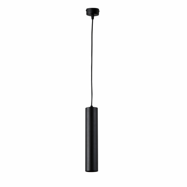 Integrated LED Modern Cylinder Pendant Ceiling Light Suspended Downlight Black