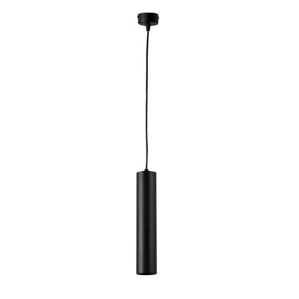 Integrated LED Modern Cylinder Pendant Ceiling Light Suspended Downlight Black