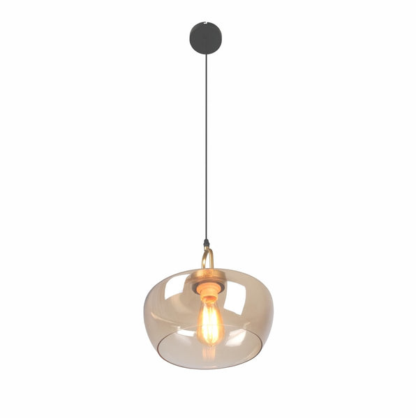 Miele Grande Amber Glass Pendant Ceiling Light E27