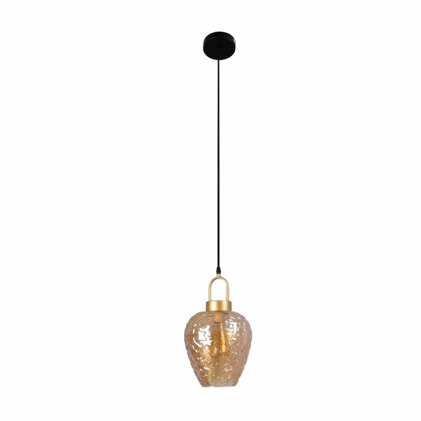 Miele Lungo Amber Glass Pendant Ceiling Light E27