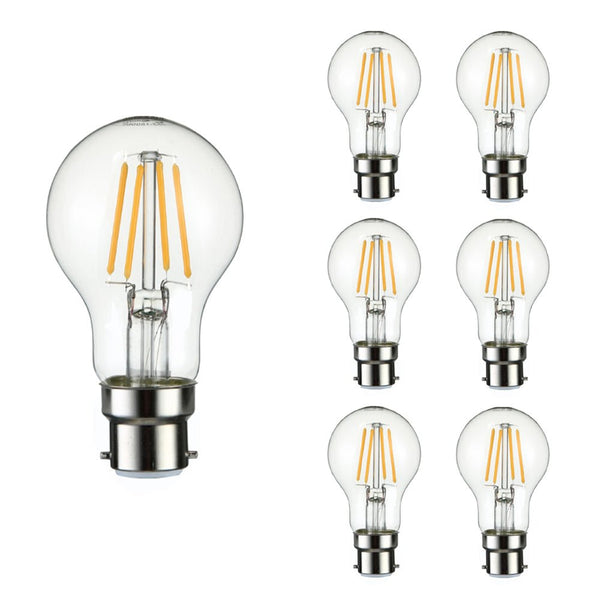 LED Filament A60 GLS Bulb B22 Bayonet Cap