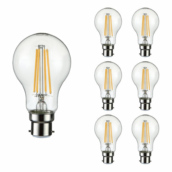 LED Filament A60 GLS Bulb B22 Bayonet Cap