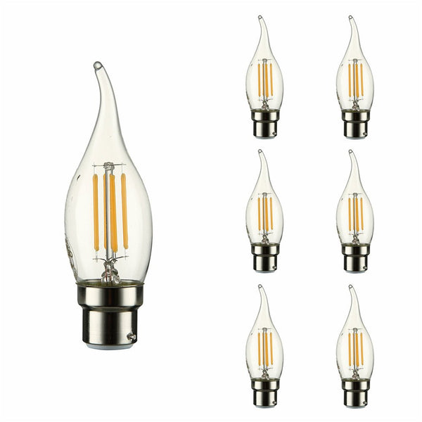 LED Filament C35 Candle Bulb B22 Bayonet Cap 4W