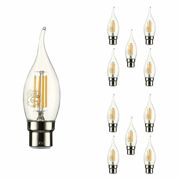 LED Filament C35 Candle Bulb B22 Bayonet Cap 4W