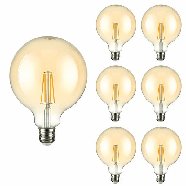 LED Filament Globe Bulb E27 Edison Screw Warm White 2400K