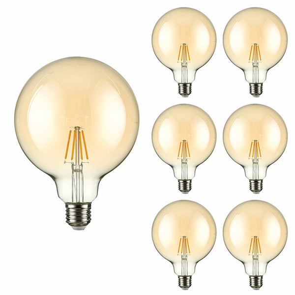 LED Filament Globe Bulb E27 Edison Screw Warm White 2400K