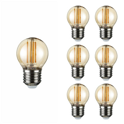 TEKLED LED Filament G45 Golf Ball Bulb E27 Edison Screw Warm White 2400K