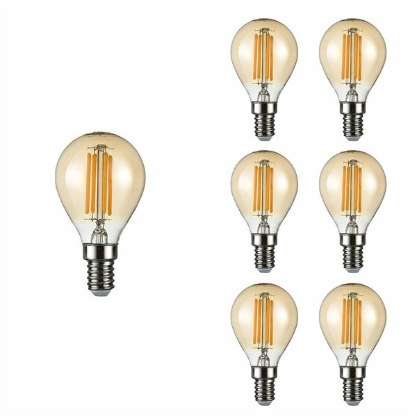 TEKLED
LED Filament P45 Golf Ball Bulb E14 Small Edison Screw Warm White 2400K - 2 W or 4w Pack of 4 or 6