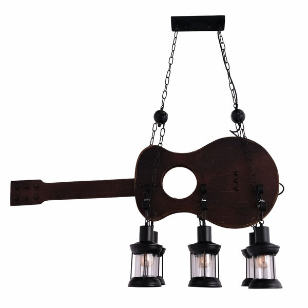 Farmhouse Wood Beam Marine Nautical Kitchen Island Chandelier Ceiling Light