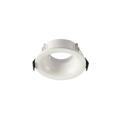 Round Anti Glare Polycarbonate Recessed Fixed Downlight GU10 White or Black