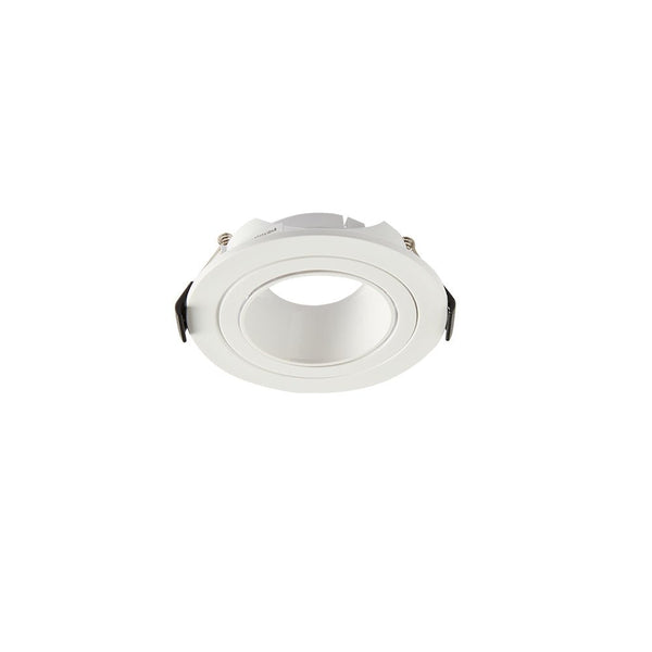 Round Polycarbonate Tilt Recessed Downlight GU10 White or Black