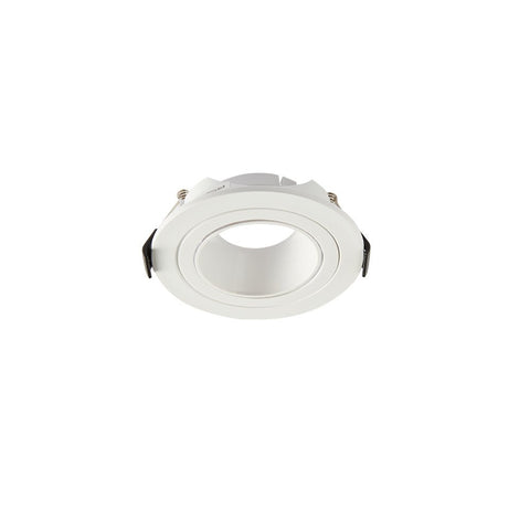 Round Polycarbonate Tilt Recessed Downlight GU10 White or Black