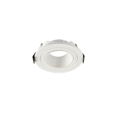 Round Polycarbonate Tilt Recessed Downlight GU10 White or Black